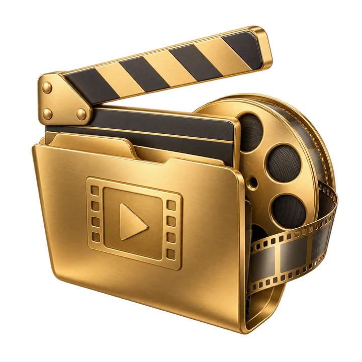 مجسم ذهبي لكلاكيت سينمائي